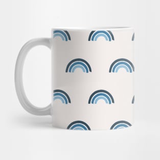 Blue rainbow pattern Mug